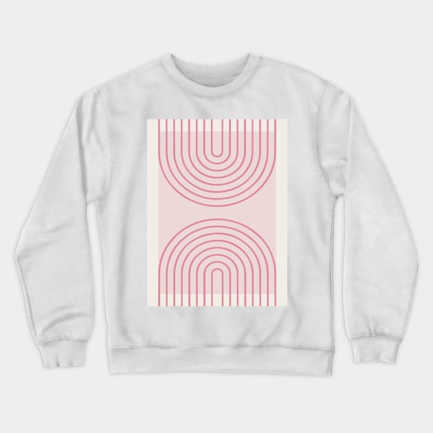 Pink Abstract Preppy Y2k Maximalist Design Crewneck Sweatshirt by VanillaArt